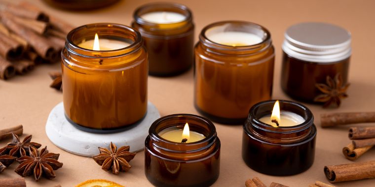 various soy scented candles