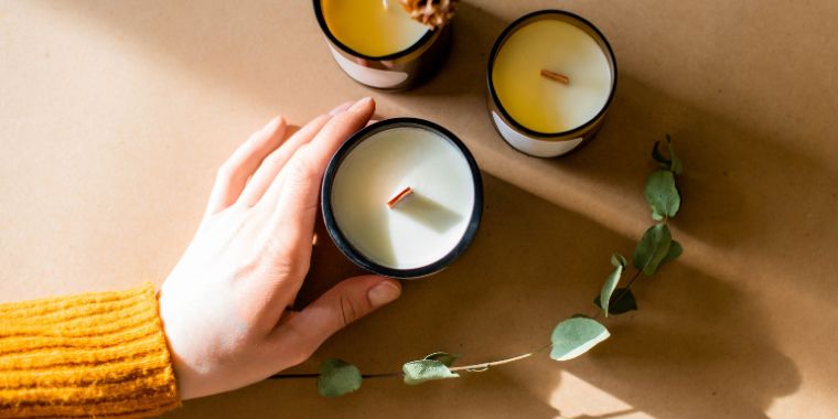 wooden wick soy candles