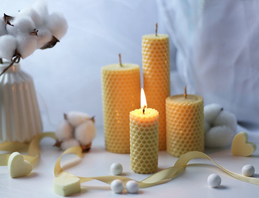Benefits of spring beeswax candles infographic